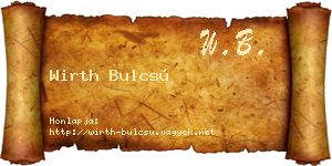 Wirth Bulcsú névjegykártya